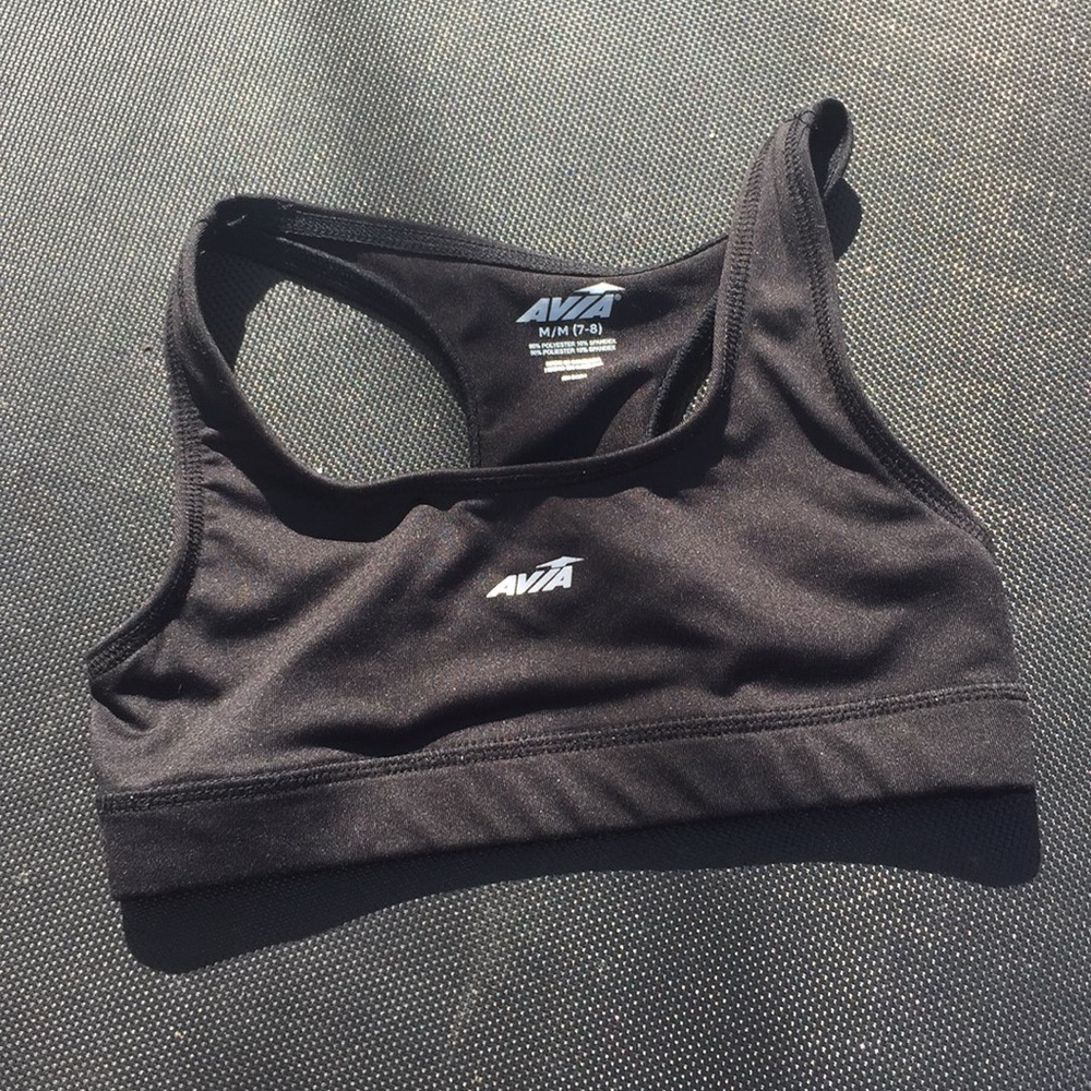 Avia black sports bra and tank top